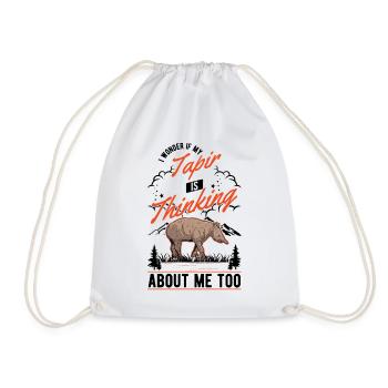Tapir Gift Lowland Tapir Tapirdae Tapir - Drawstring Bag - white - Front
