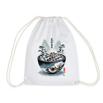 Yokai Ramen soupe démon Ukiyo-e Halloween Art - Sac de sport léger - blanc - Devant
