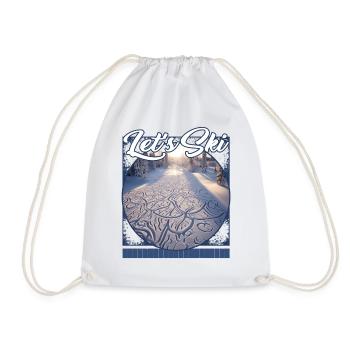Let’s Ski Snowflake Itinéraires de ski cristallin - Sac de sport léger - blanc - Devant