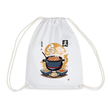 Japonais Ukiyo-E Nourriture Yummy Vintage Esthétique - Sac de sport léger - blanc - Devant