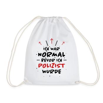 Polizist Spruch Polizei Lustiges Polizist Geschenk - Turnbeutel - Weiß - Vorne