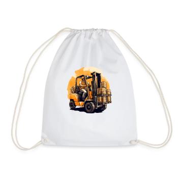 Forklift Driver Warehouse Manager Warehouse Manager Pappa's - Drawstring Bag - white - Front