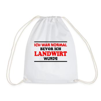 Landwirt Spruch Traktor Lustiges Landwirt Geschenk - Turnbeutel - Weiß - Vorne