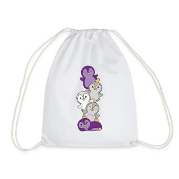 grisdrapeau sexuel fierté lgbtq mignon pingouin - Sac de sport léger - blanc - Devant
