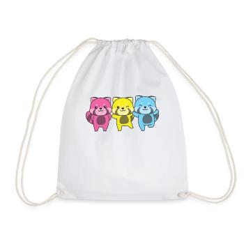 Pansexuel Drapeau Pride LGBTQ Mignon Panda roux - Sac de sport léger - blanc - Devant