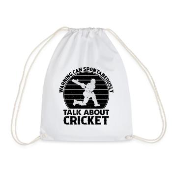 Life Is A Game Cricket Is Serious - Cricketing Cri - Drawstring Bag - white - Front