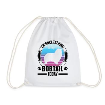 Ne parlez qu’à Bobtail Chien de berger anglais - Sac de sport léger - blanc - Devant