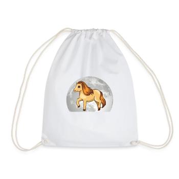 Lune de poney Shetland - Sac de sport léger - blanc - Devant