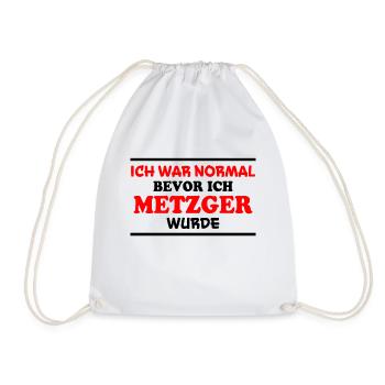 Metzger Spruch Fleischer Lustiges Metzger Geschenk - Turnbeutel - Weiß - Vorne