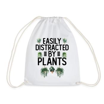 Facilement distrait par les plantes Plantes Jardinier - Sac de sport léger - blanc - Devant