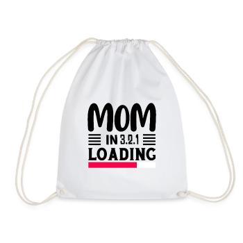 I went from mom to mom to be great - Drawstring Bag - white - Front