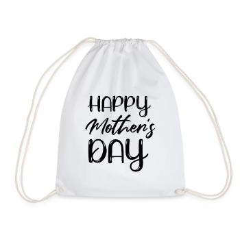 I went from mom to mom to be great - Drawstring Bag - white - Front