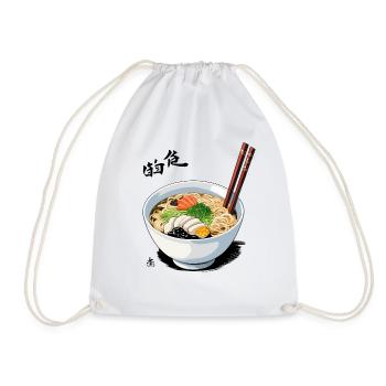 Vintage Japan Ramen Miso Udon Suppe Streetwear - Turnbeutel - Weiß - Vorne