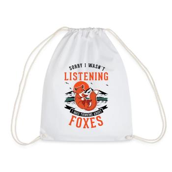 Cadeau de renard Renard roux - Sac de sport léger - blanc - Devant