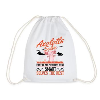 Axolotl cadeau armé amphibien - Sac de sport léger - blanc - Devant