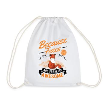 Fox Gift Red Fox - Drawstring Bag - white - Front