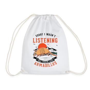 Armadillo Gift Armadillo - Drawstring Bag - white - Front