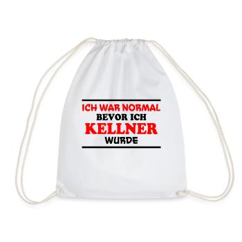 Kellner Spruch Restaurant Lustige Kellner Geschenk - Turnbeutel - Weiß - Vorne