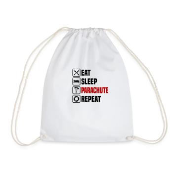 Eating Sleeping Paraglider Repeat Parachute - Drawstring Bag - white - Front