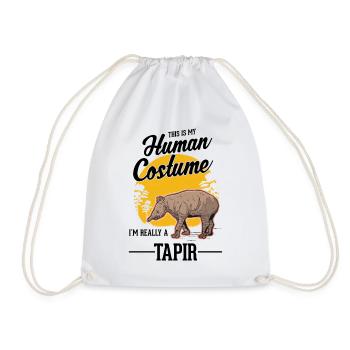 Déguisement Humain Tapir Halloween - Sac de sport léger - blanc - Devant