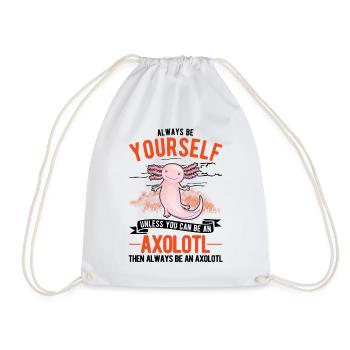 Axolotl Geschenk Schwanzlurch - Turnbeutel - Weiß - Vorne