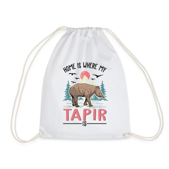 Zuhause ist wo mein Tapir ist - Turnbeutel - Weiß - Vorne