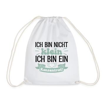 Je ne suis pas petite, je suis un concentré ! - Sac de sport léger - blanc - Devant