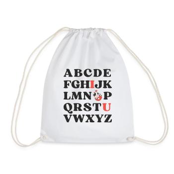 ABC I love you Kinder Kuh Valentinstag - Turnbeutel - Weiß - Vorne
