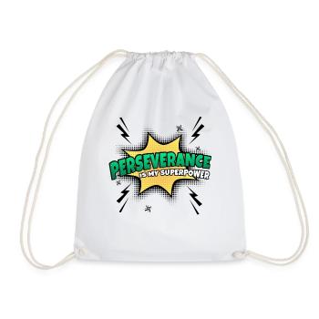 Endurance is my superpower trait - Drawstring Bag - white - Front
