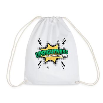 Sincerity is my superpower trait - Drawstring Bag - white - Front