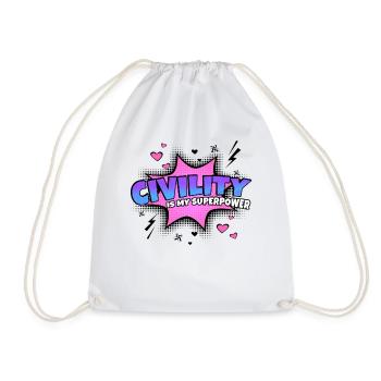 La politesse est mon trait de caractère - Sac de sport léger - blanc - Devant