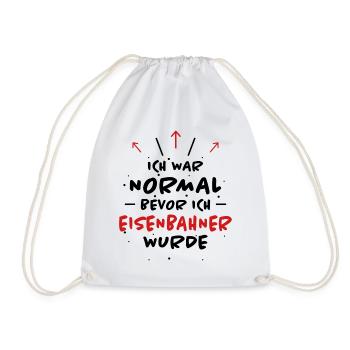 Eisenbahner Spruch Lokführer Eisenbahner Geschenk - Turnbeutel - Weiß - Vorne