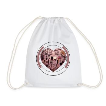 Heart Shape Dog Grooming Tools Pet Love Stylist T - Drawstring Bag - white - Front