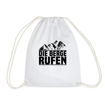 Die Berge rufen Bergsteiger - Turnbeutel - Weiß - Vorne