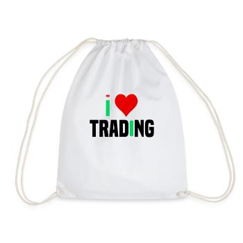 I love Trading Ich liebe Trading - Drawstring Bag - white - Front