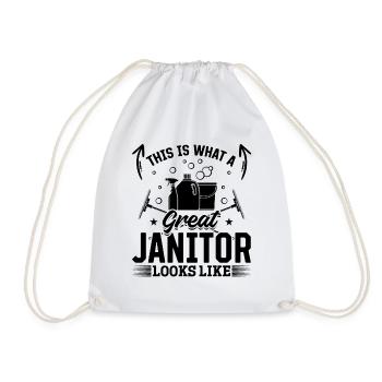 Voici à quoi ressemble un grand concierge - Janitori - Sac de sport léger - blanc - Devant