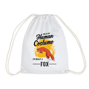 Fox Gift Red Fox - Drawstring Bag - white - Front