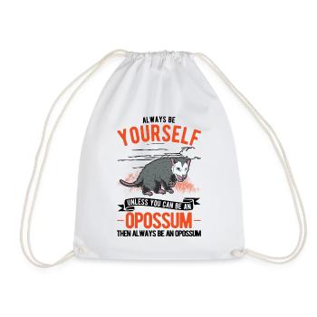 Opossum Gift Possum Marsupial - Drawstring Bag - white - Front