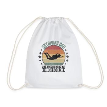 Skydiving dad Sky Diving - Drawstring Bag - white - Front