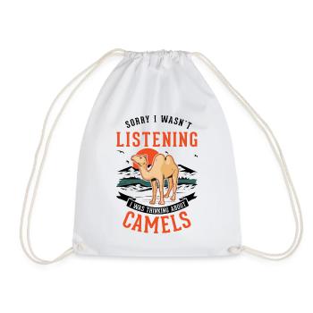 Camel Dromedary Egypt Gift Big Camel - Drawstring Bag - white - Front