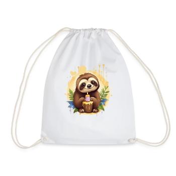Enfants Anniversaire Mignon Paresseux - Sac de sport léger - blanc - Devant