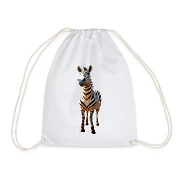 Zebra Africa I Love Cute Zebras Wilderness Zebra - Drawstring Bag - white - Front
