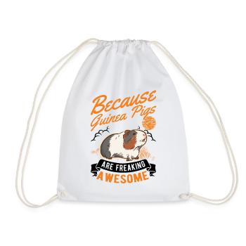 Guinea Pig Gift Guinea Pig - Drawstring Bag - white - Front