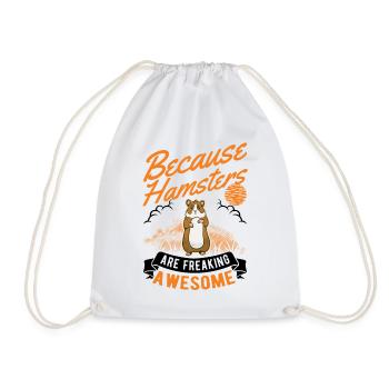 Hamster Gift Dwarf Hamster Gold Hamster - Drawstring Bag - white - Front