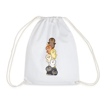 Ours Fraternité Drapeau Fierté LGBTQ Pingouin mignon - Sac de sport léger - blanc - Devant