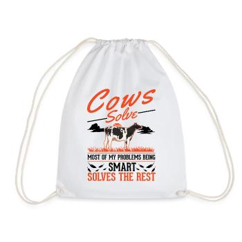 Vache cadeau agriculteur éleveur de bovins vaches - Sac de sport léger - blanc - Devant