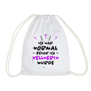 Kellnerin Spruch Kellner Beruf Kellnerin Geschenk - Turnbeutel - Weiß - Vorne