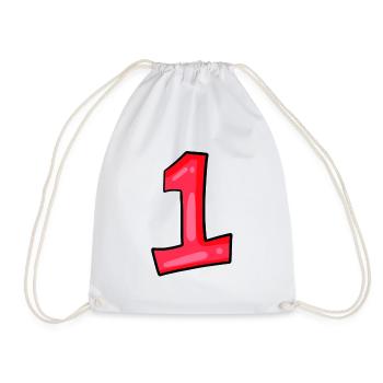 1 - Drawstring Bag - white - Front