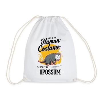 Opossum Costume Humain Possum Halloween Beutelratte - Sac de sport léger - blanc - Devant