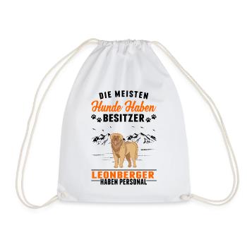 Leonberger Personal - Turnbeutel - Weiß - Vorne